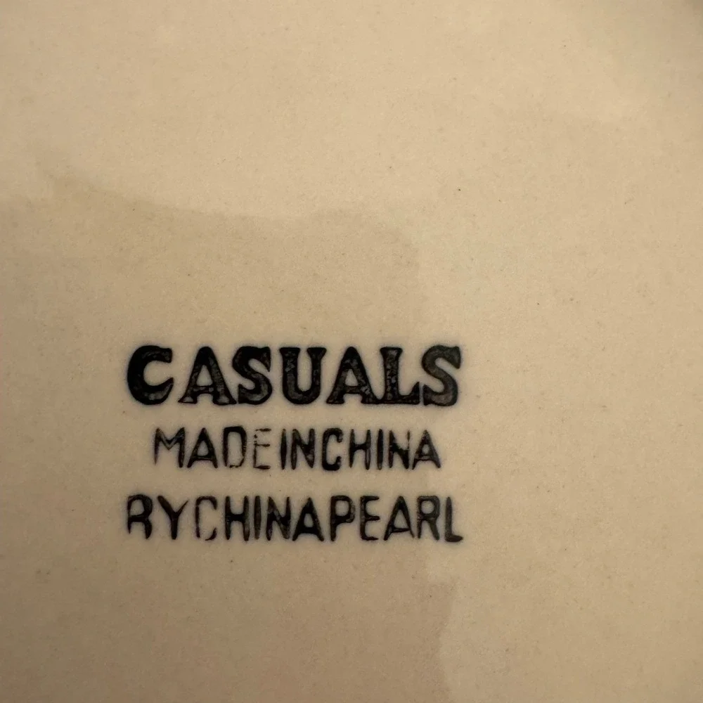 Vtg China Pearl 'Casuals' Apple Ceramic Utensil Holder Crock Farmhouse Kitchen